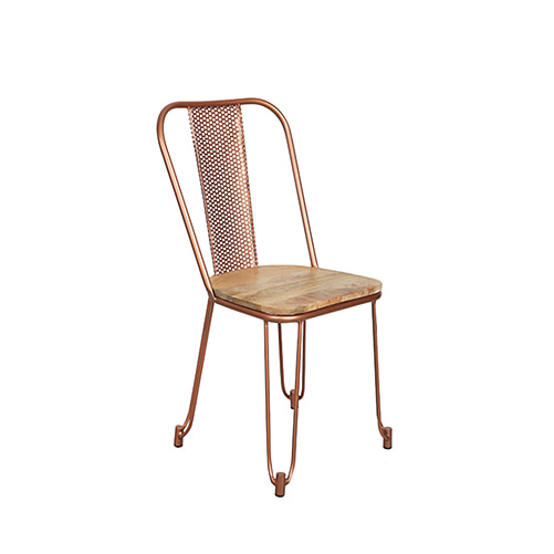 IRON JALI CHAIR WITH WOODEN SEAT (HEWK-002)