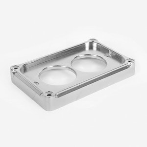 TWO POINT OUTLET PLATE PEWTER (MK-OUTPP)