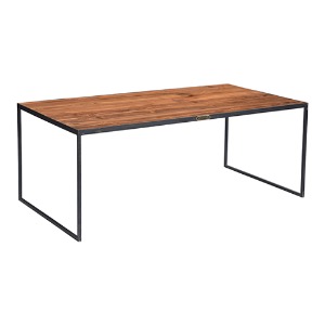 IRON COFFEE TABLE WITH TEAK TOP (ANC-CT-W)