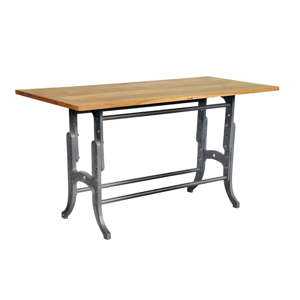 IRON/WD TABLE WITH TEAK TOP (JP-T003)