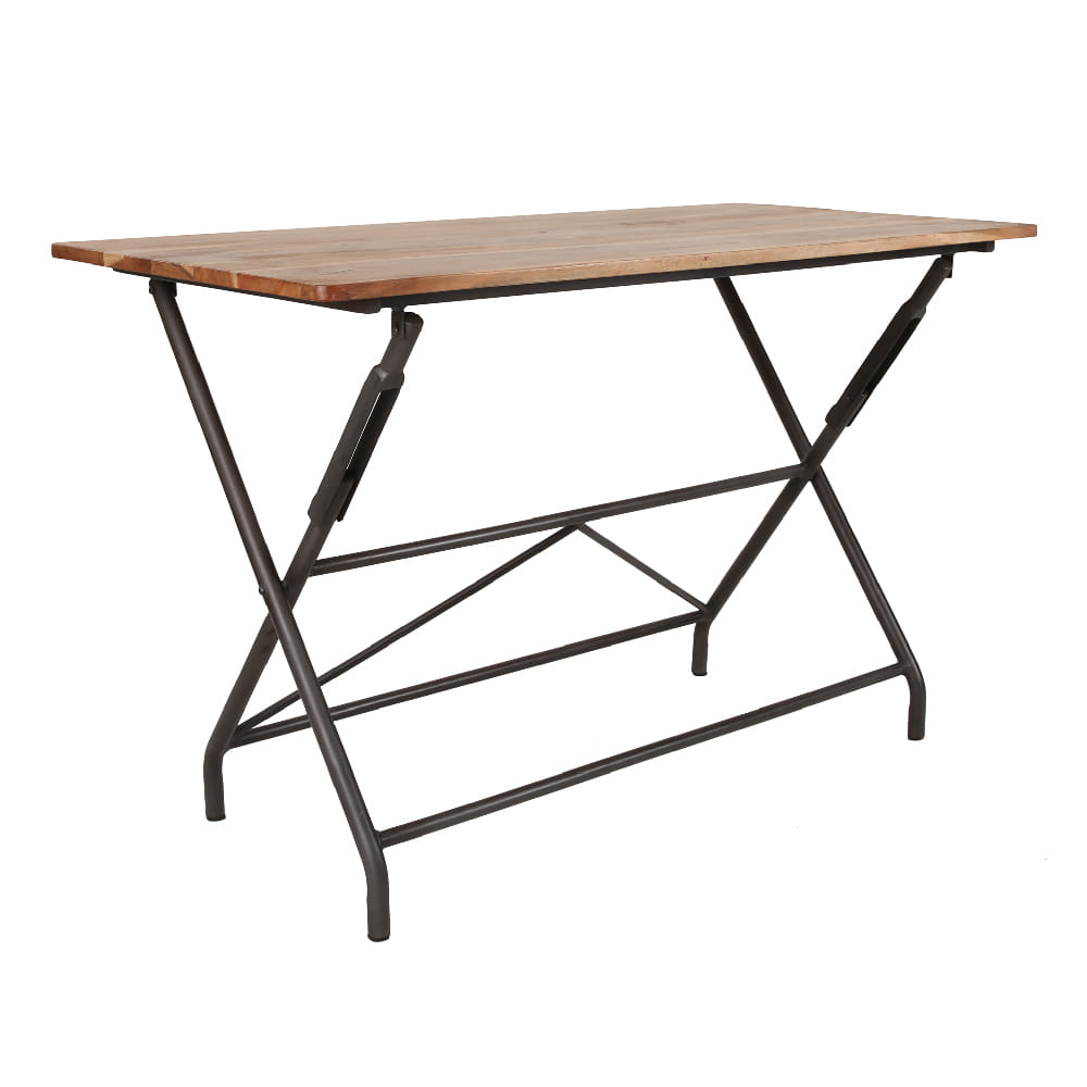 Folding Table Iron Wood (K-1455)